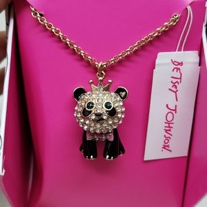 Betsey Johnson panda necklace
